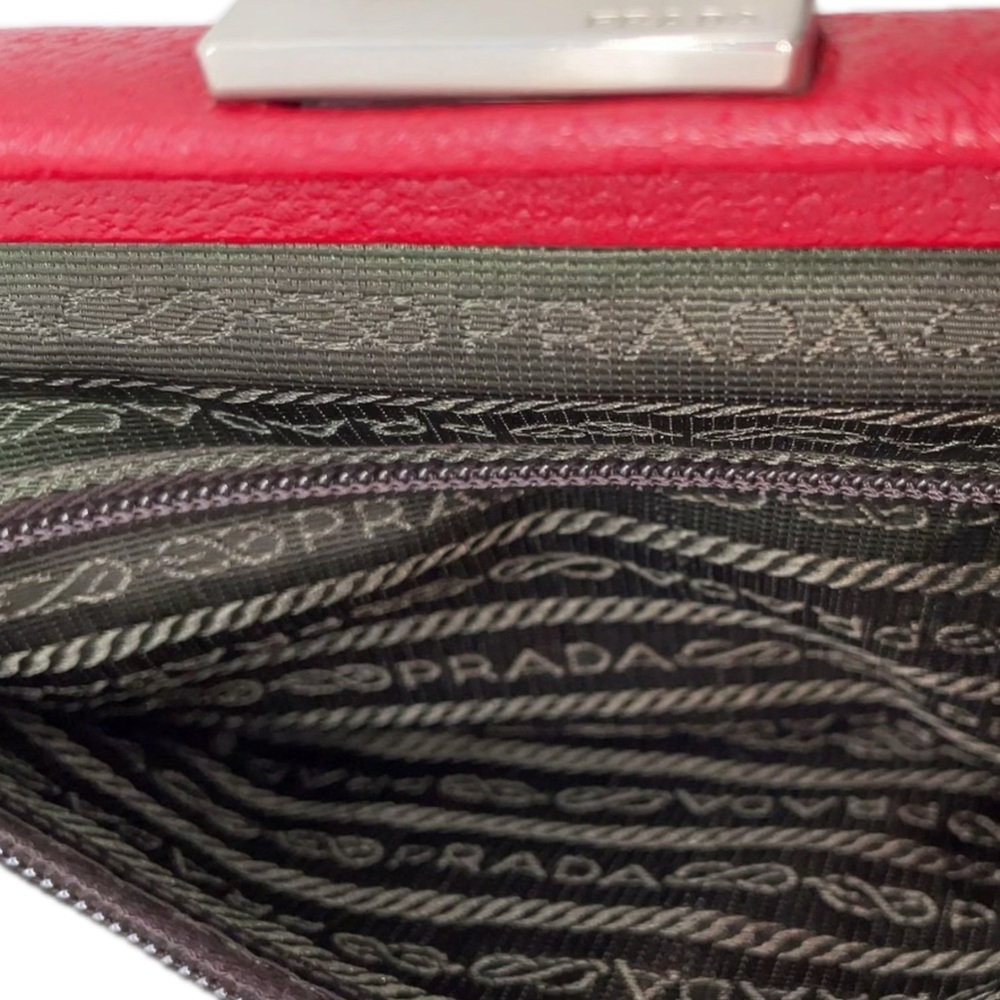 Prada Doctor’s Bag Red & Brown Canvas and Leather EUC with Documents - Picture 2 of 15